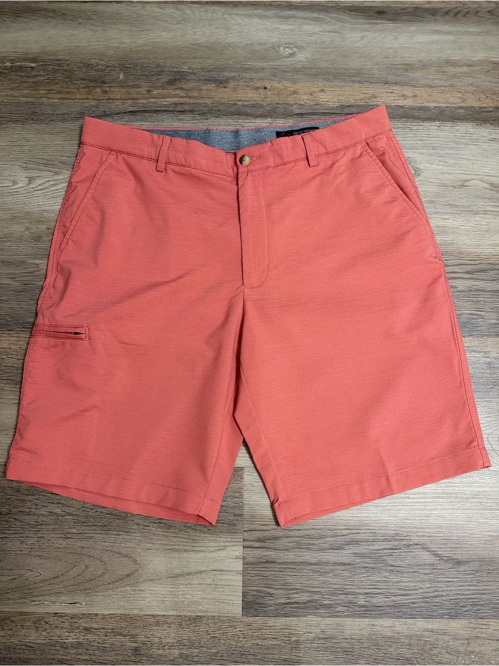 Greg Norman Collection Coral-Orange Performance Hybrid Shorts